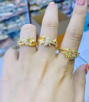 1db Gyűrűk Cirkon Ékszer Gyűrű Réteg Fém Kiegészítők Jewelrys A Nők Állítható fh5f