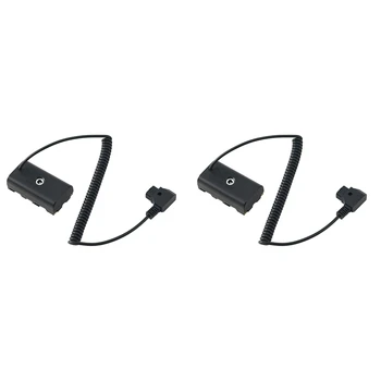 2X Adapter Kábel D-Érintse meg a Csatlakozót, Hogy NP-F Dummy Akkumulátor Sony NP-F550 F570 F770 NP-F970