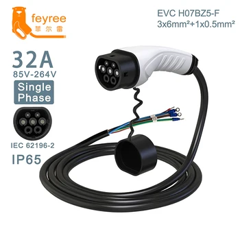 32A obezbdi 8 kw EV Töltő Type2 Kábel IEC62196-2 Adapter 16A 4KW 1Phase Autó, töltőállomás 3Phase 11KW 22KW Elektromos Jármű