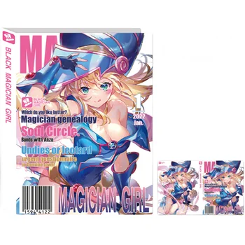 80Pcs Yu Gi Oh Anime Gyűjtemény Kártya Könyv Fekete Mágus Lány Magazin Stílus Aranyos Kártya védőburkolat Mappa Album Ajándék Játék