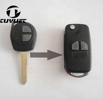 A 2-es gombot Módosított Flip Távoli Kulcs Shell Suzuki Swift SX4 Új Alto Liana Autó Kulcs Üres Esetben