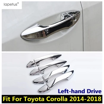 A bal oldali Meghajtó Kilincs Dekoráció védőburkolatot Trim Toyota Corolla 2014 - 2018 ABS Chrome Kiegészítők Külső Készlet