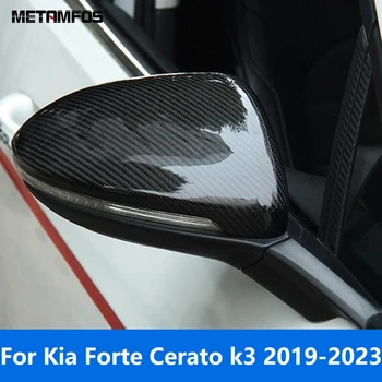 A Kia Forte Cerato k3 2019-2021 2022 2023 Szénszálas Hátsó Oldalsó Ajtó Tükör Fedezze Trim Védő Kiegészítők Autó Stílus