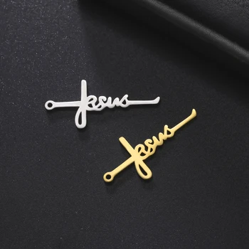 Amaxer 5db Áttört Jézus Kereszt Medálok DIY Kézzel készített Fülbevaló Karkötő Nyaklánc Ékszer Készítés, Kézműves Kiegészítők Goth
