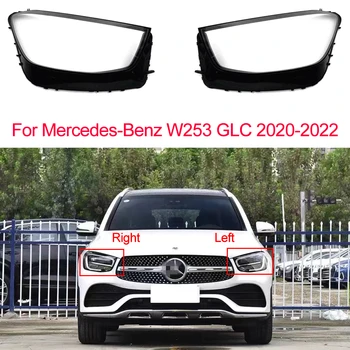 Autó Első Fényszóró Üveg Fedelét Mercedes-Benz W253 GLC 2020 2021 2022 Bal/Jobb PVC Fényszóró Plexi Lencse Cserélje ki a Shell