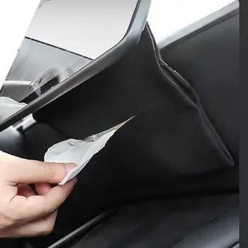 Autó Szövet Doboz Papír Tároló Mögött Képernyő Szövet Szalvéta, Papír Tartó Tesla Model 3-Y X S Autó Belső Tartozékok
