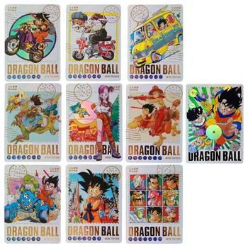 Diy 10db/set Dragon Ball Goku Gohan Bulma Bélyegző Sorozat Flash Kártya Klasszikus Játék Anime Gyűjtemény Kártyák Ajándék Játékok