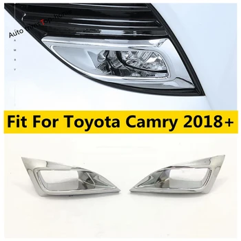 Kiegészítők Bejárati Fejét, Köd Lámpák Lámpák Védő Keret Fedezi Berendezés Alkalmas Toyota Camry 2018 - 2021 Króm Stílus