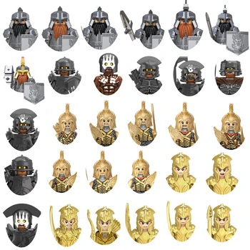 Középkori Sorozat Tünde Őre Harcos Íjász Ork Törpék-Mini Figurák Modell Babák, Gyerekek építőelemei Játékok, Ajándékok
