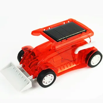 Mini csináld magad Napelemes Autó Játék Energia Őrült Napenergia Buldózer Játék szolártechnikai Jármű Gyermekek Tudomány Oktatási Játékok