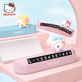 Sanrio Anime Ábra Hello Kitty Parkoló Jele, Dísz Autó Ideiglenes Parkoló Rendszámtábla, Aranyos Automatikus Belső Dekoráció, Ajándékok