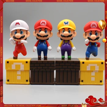 Super Mario Kreatív Játék Mario Bros Pvc Figurák Játékok Super Gomba Mini Dekoráció Adatok aranyos Játékok Karácsonyi Ajándék